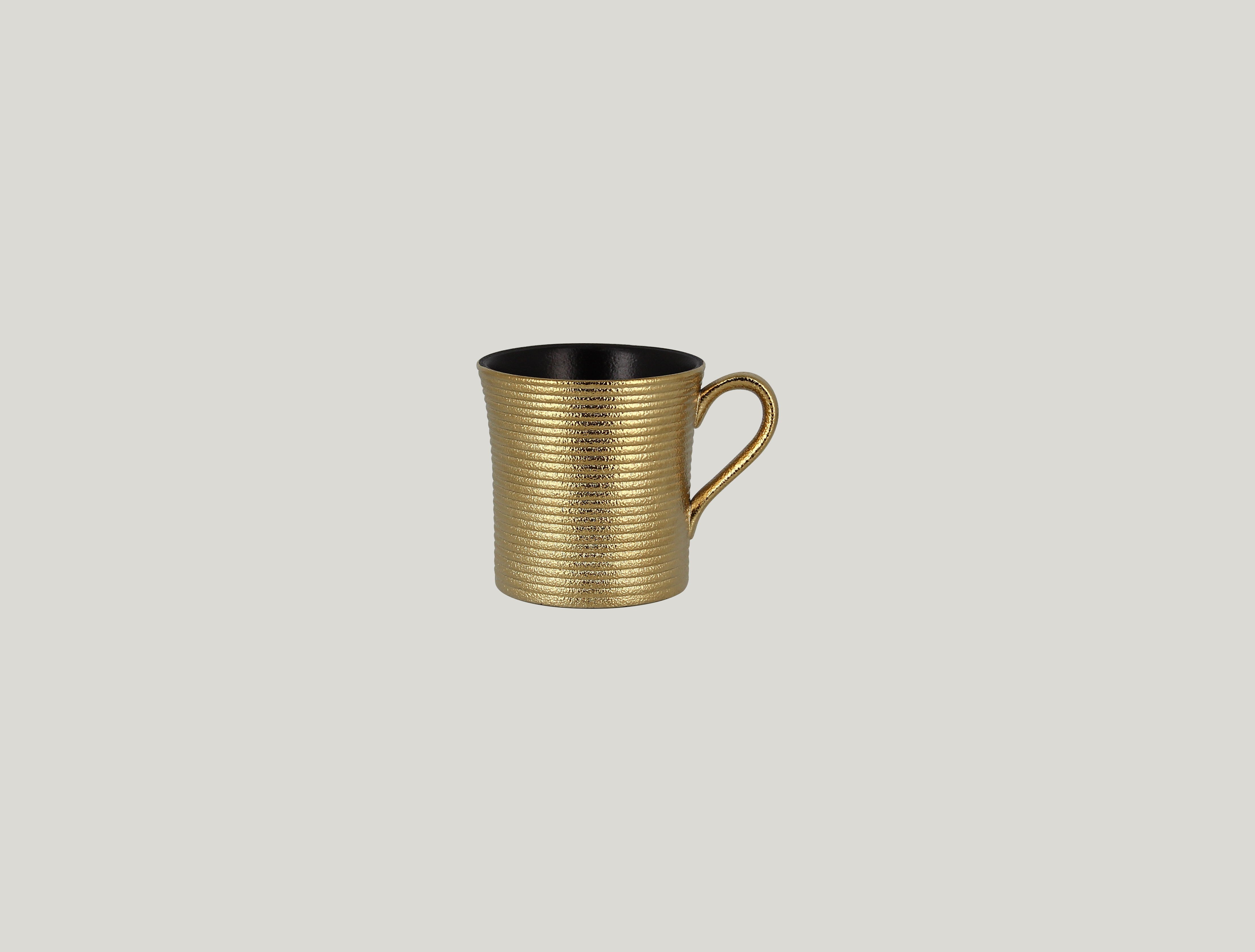 RAK Kaffeetasse mit Relief-Dekor D. 7,7 cm H. 7,8 cm Inh. 20 cl METALFUSION gold