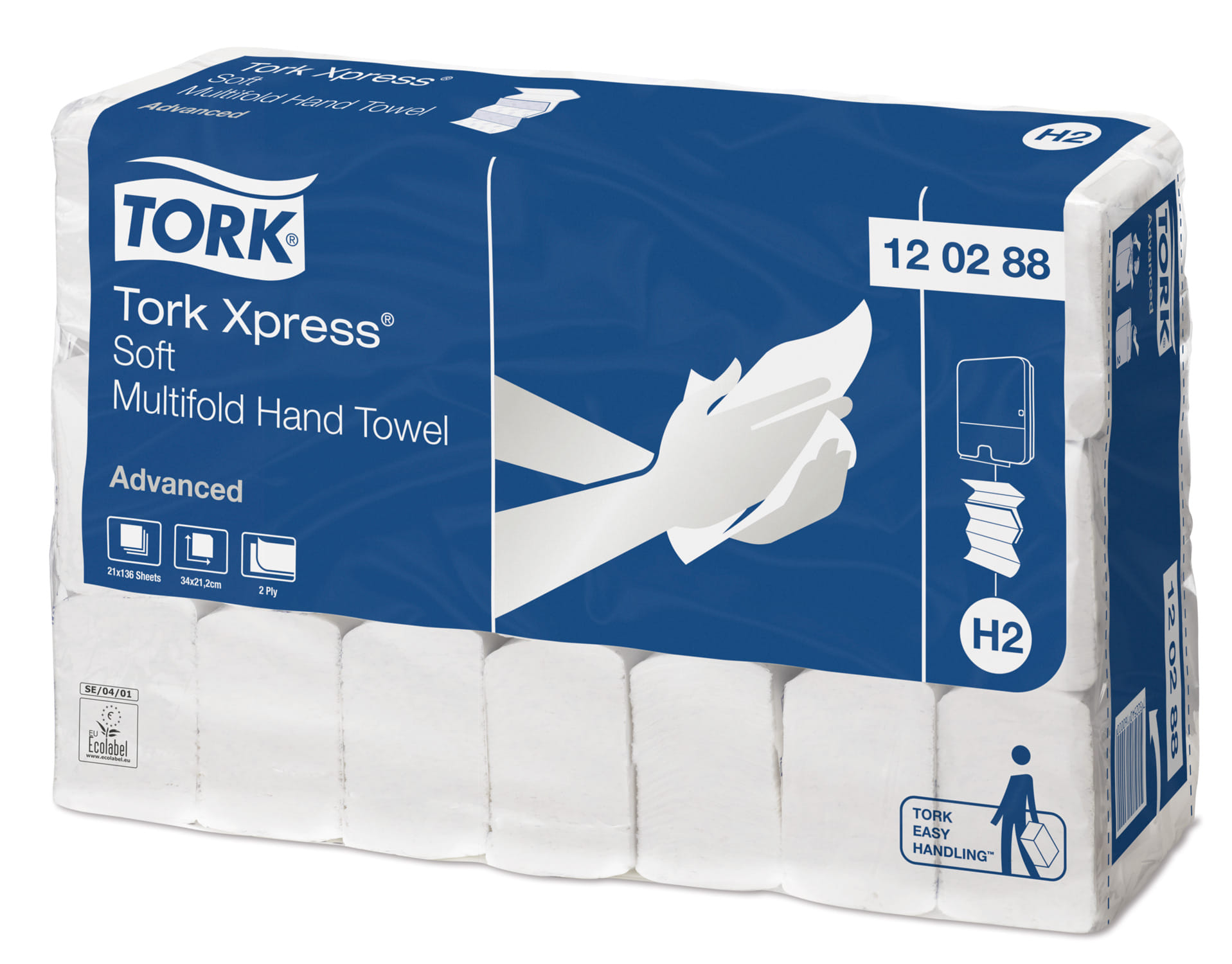 Tork Premium Falthandtücher H2 21 x 34 cm IF 2-lg hochweiß (120288)