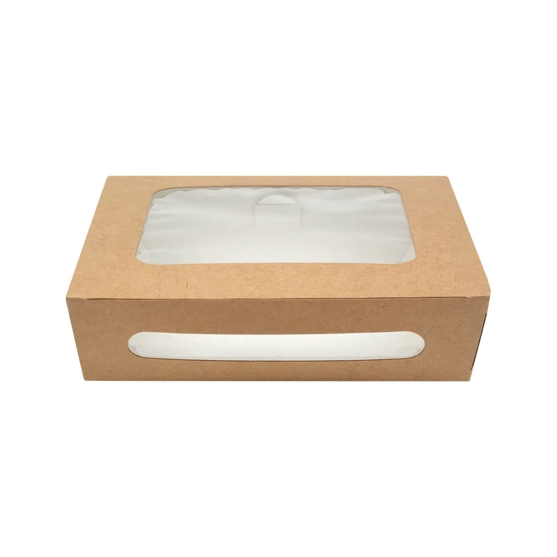Snack & Salatbox aus Karton 140 x 140 mm H: 40 mm 480 ccm