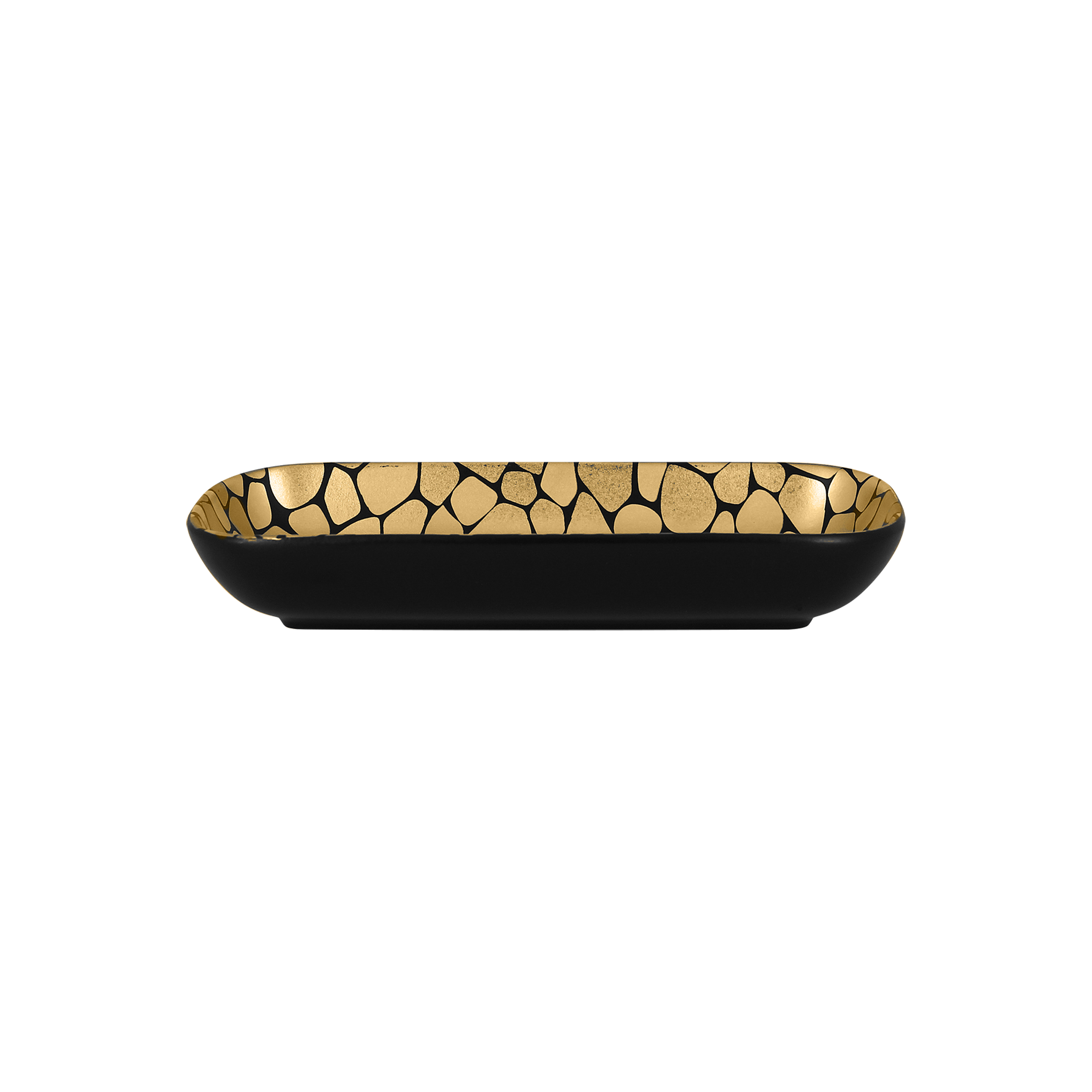 RAK Schale rechteckig L. 22 cm Br, 11 cm H. 3,5 cm Inh. 32,5 cl PEBBLES gold