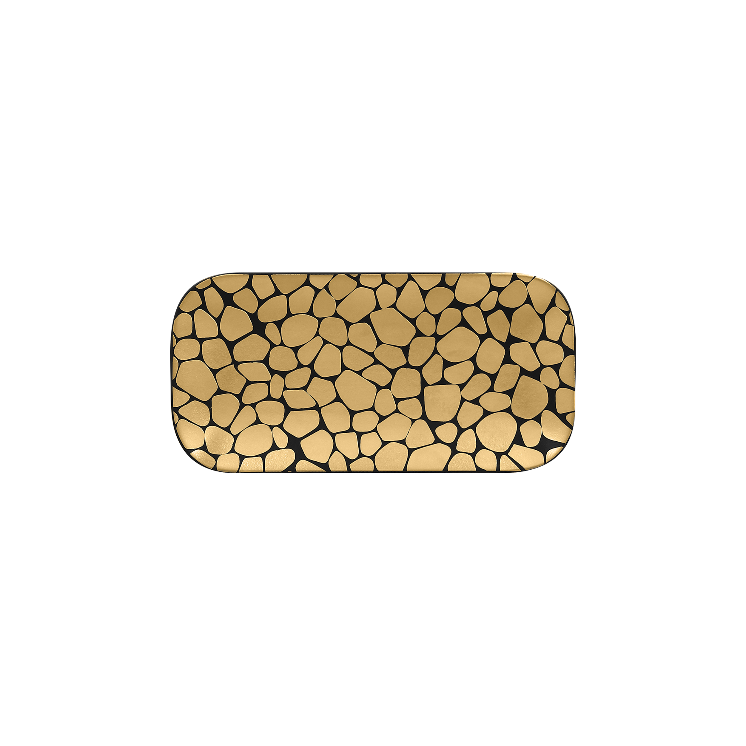 RAK Platte rechteckig L. 22 cm Br. 11 cm H. 1,7 cm PEBBLES gold