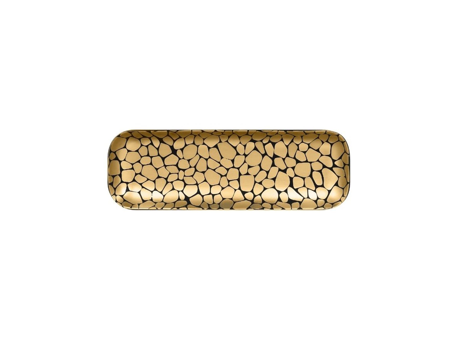 RAK Schale rechteckig L. 33 cm Br. 11 cm H. 3,5 cm Inh. 56,6 cl PEBBLES gold