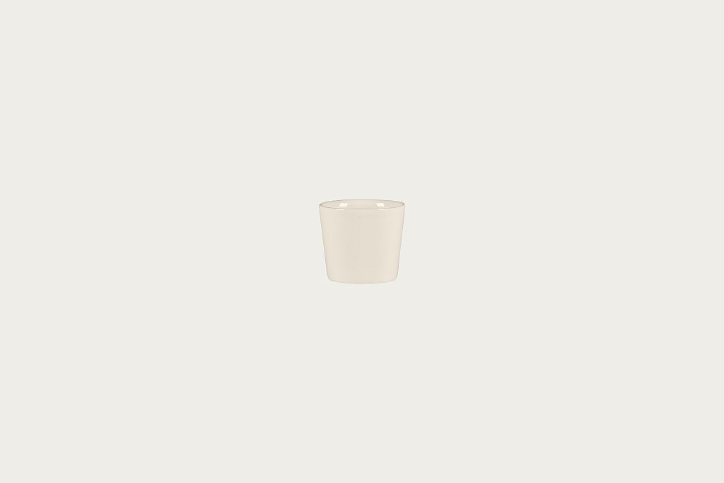 12 x RAK Tassen ohne Henkel H. 5,5 cm - 9 cl Farbe: Bone China "FEDRA" (BCFRCU09M)