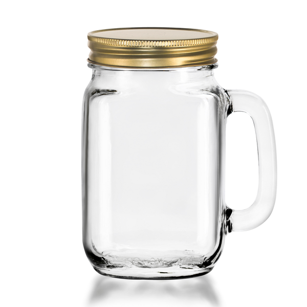 12x  Drinking Jar - Plain Panels 473 ml 0,5doz H. 13,5 cm Ø 10,7 cm