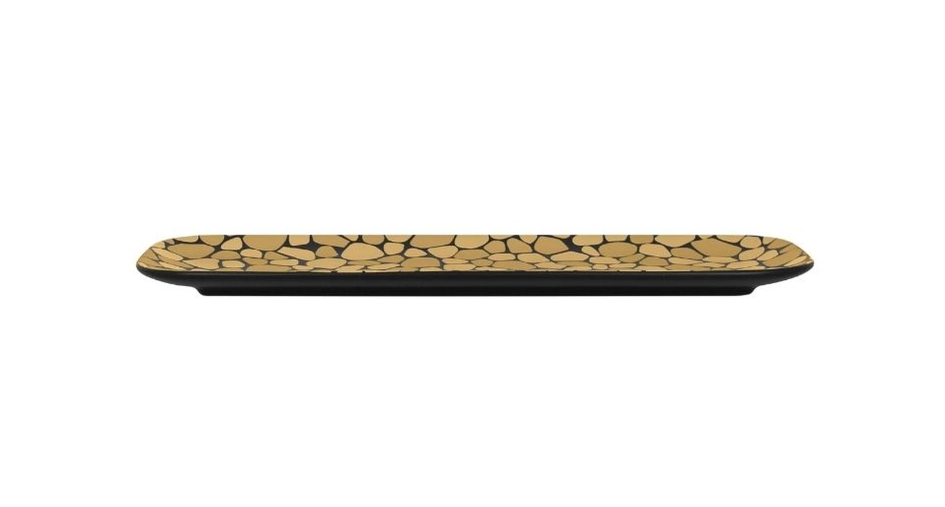 RAK Platte rechteckig L. 33 cm Br. 11 cm H. 1,7 cm PEBBLES gold