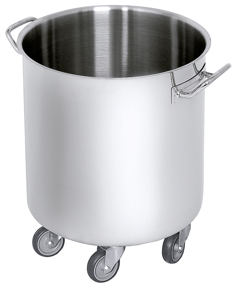 Abfallbehälter auf Rollen ∅ 40 cm Gesamthöhe: 49,5 cm Behälterhöhe: 40 cm Volumen: 50 l