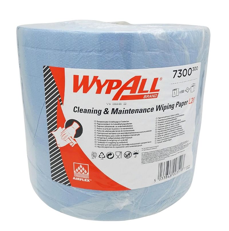 Putzrolle Wypall L20 Extra+ 2-lagig 23,5 x 38 cm 500 Blatt blau