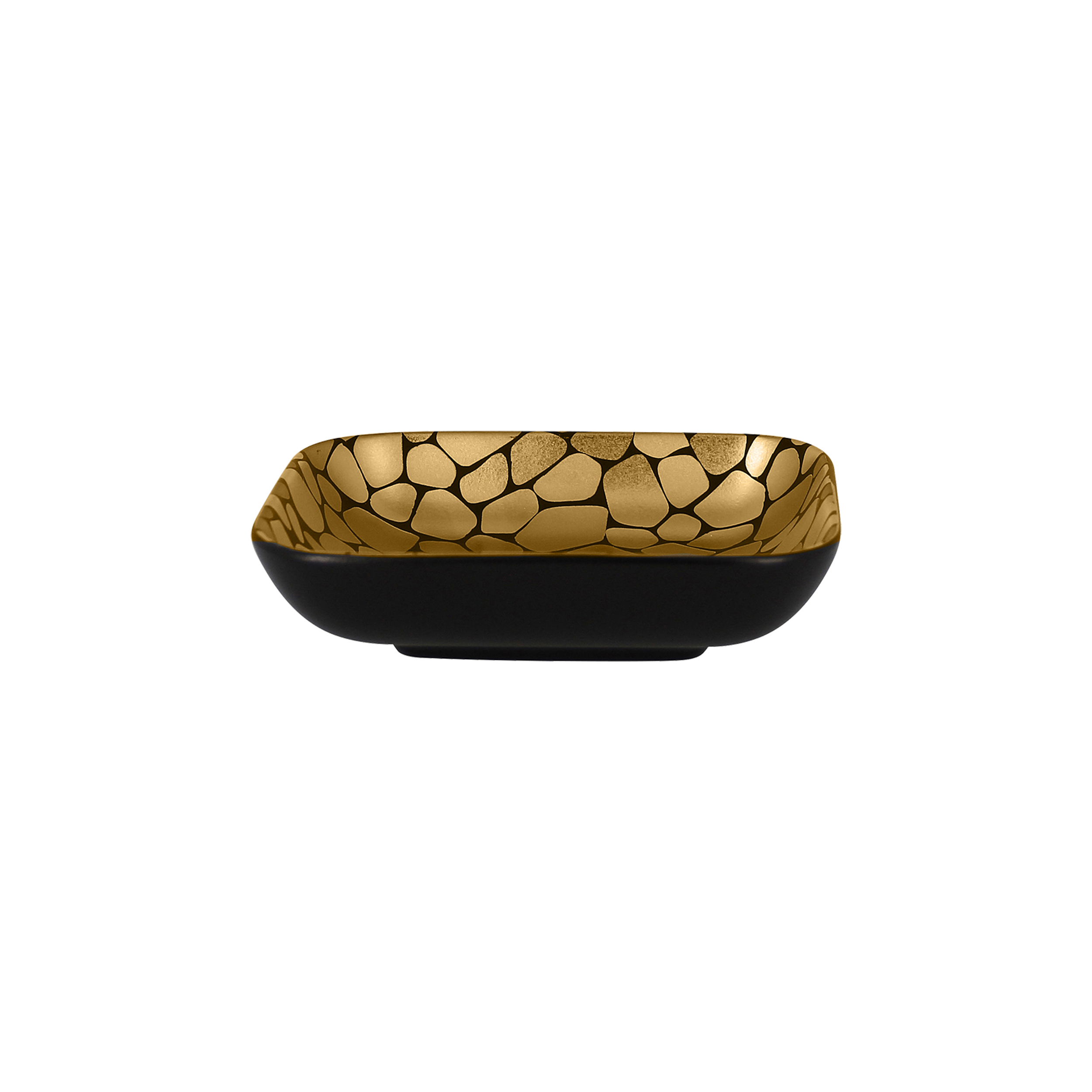 RAK Schale quadratisch L. 15 cm Br. 15 cm H. 3,5 cm Inh. 32,5 cm PEBBLES gold