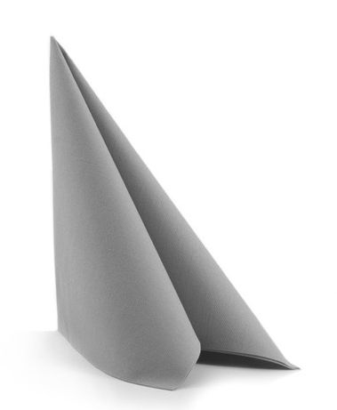 Airlaid-Servietten 40 x 40 cm Falz grey / hellgrau