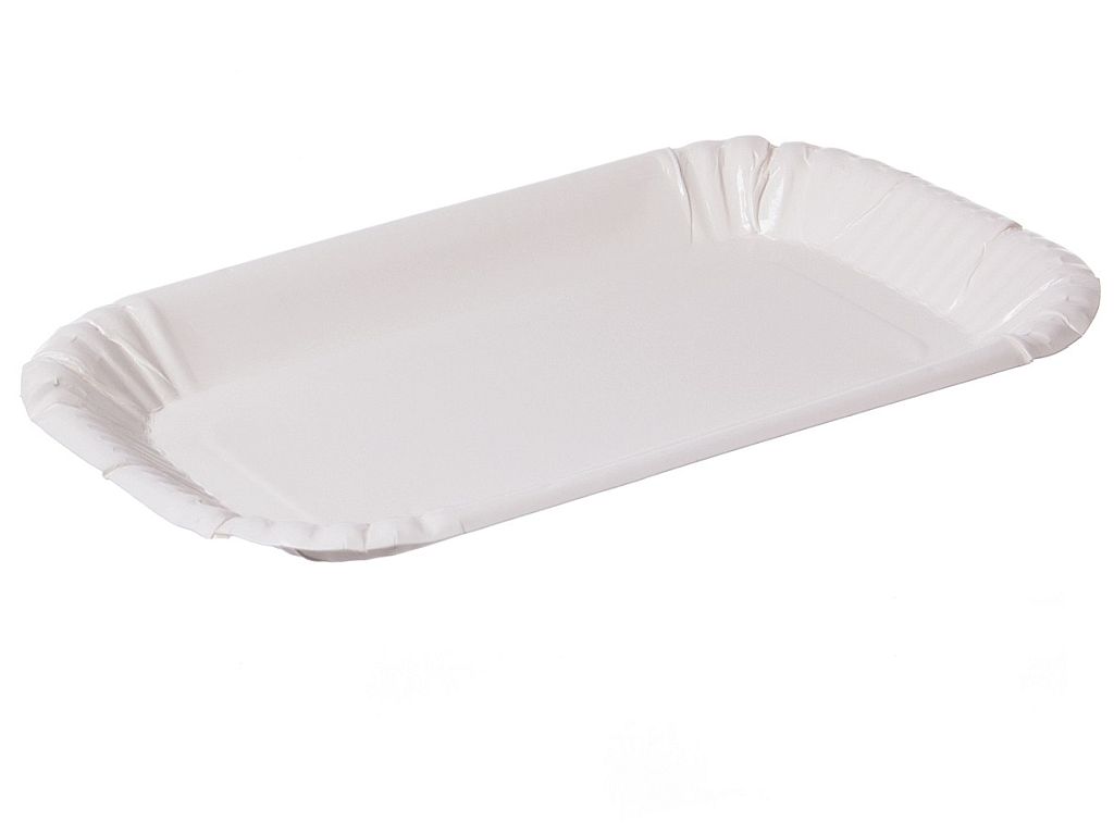 Pappschalen eckig 15 x 23 x 2 cm weiß KU 60