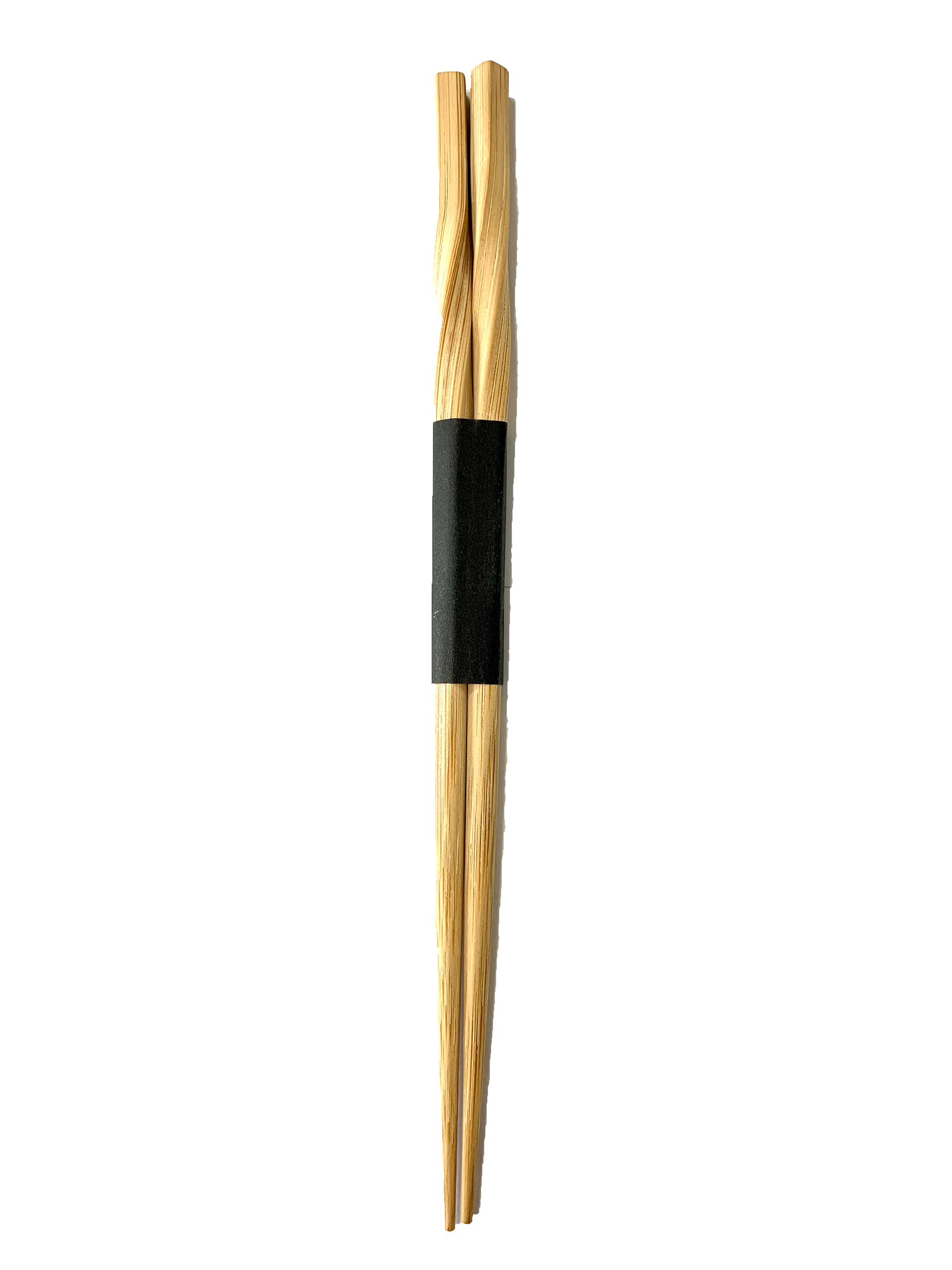 Bambus Essstäbchen Twist mit schwarzer Banderole 24 cm