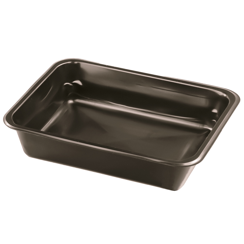 Menüschalen PP ungeteilt 225 x 175 x 45 mm schwarz