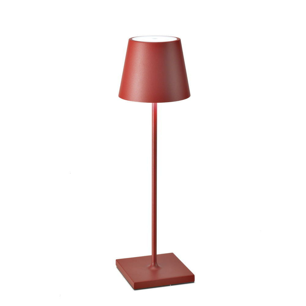 Poldina Pro LED-Akkuleuchte Ø 11 cm  H. 38 cm Rot