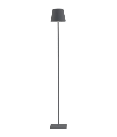 Poldina Pro L LED-Stehleuchte Ø 17 cm H. 122 cm dunkelgrau