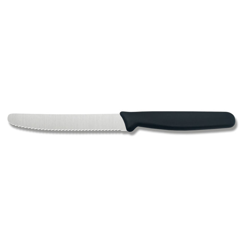 6x Küchenmesser 4", KS-Griff schwarz, Molybdänklinge