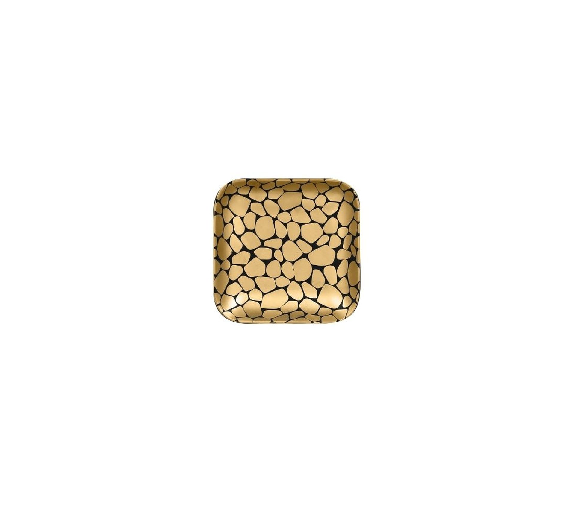 RAK Schale quadratisch L. 15 cm Br. 15 cm H. 3,5 cm Inh. 32,5 cm PEBBLES gold