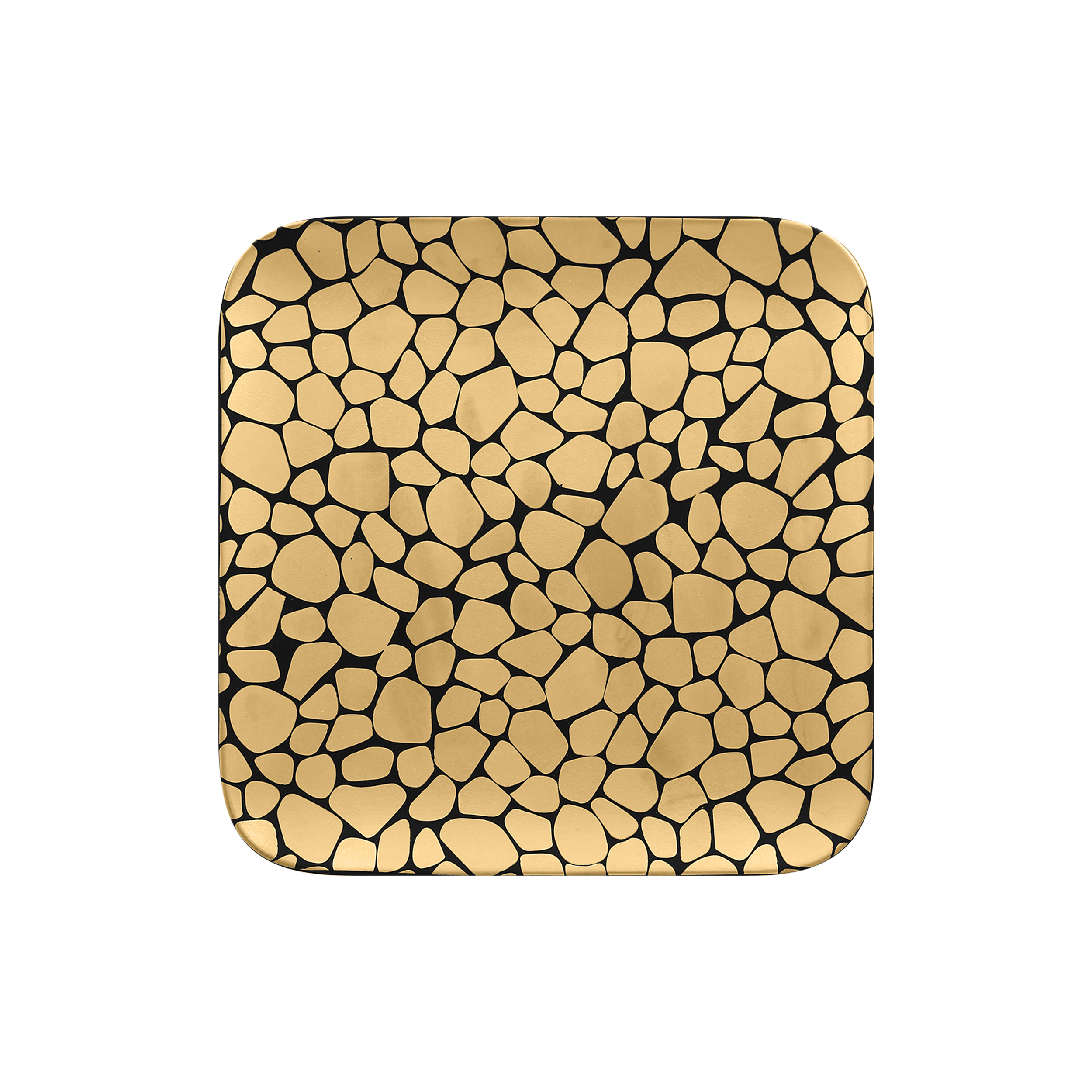 RAK Teller quadratisch L. 22 cm Br. 22 cm H. 1,7 cm PEBBLES gold