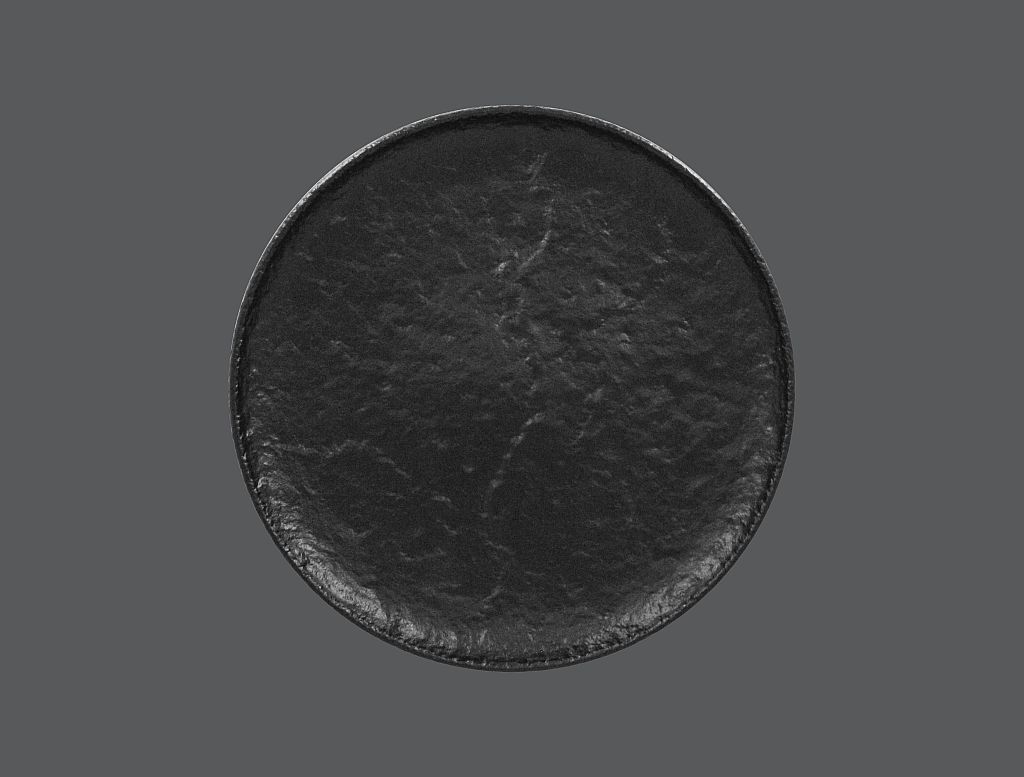 6 x RAK Teller coup flach Ø 30.1 cm Ht. 3 cm ROKS Schwarz (RKRP30)