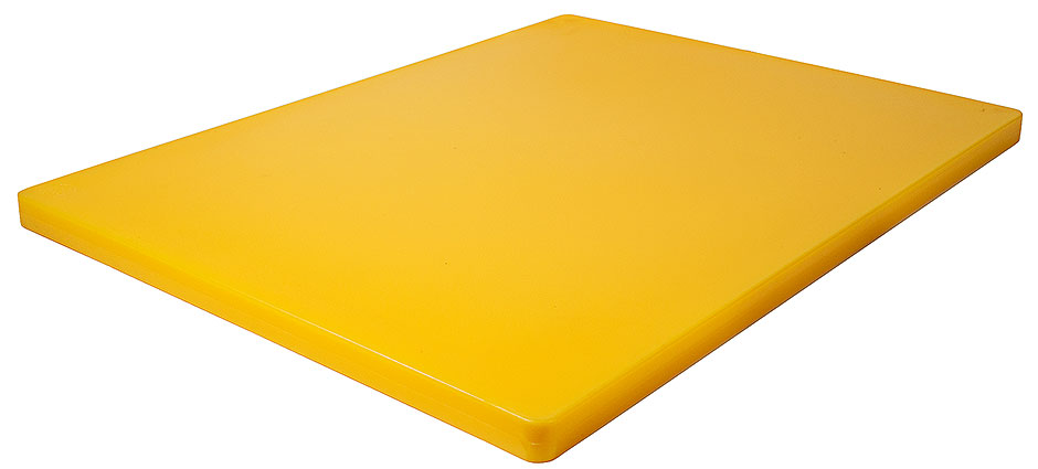 Schneidbrett HACCP ohne Füßchen Länge: 61 cm Breite: 46 cm Dicke: 2,5 cm gelb