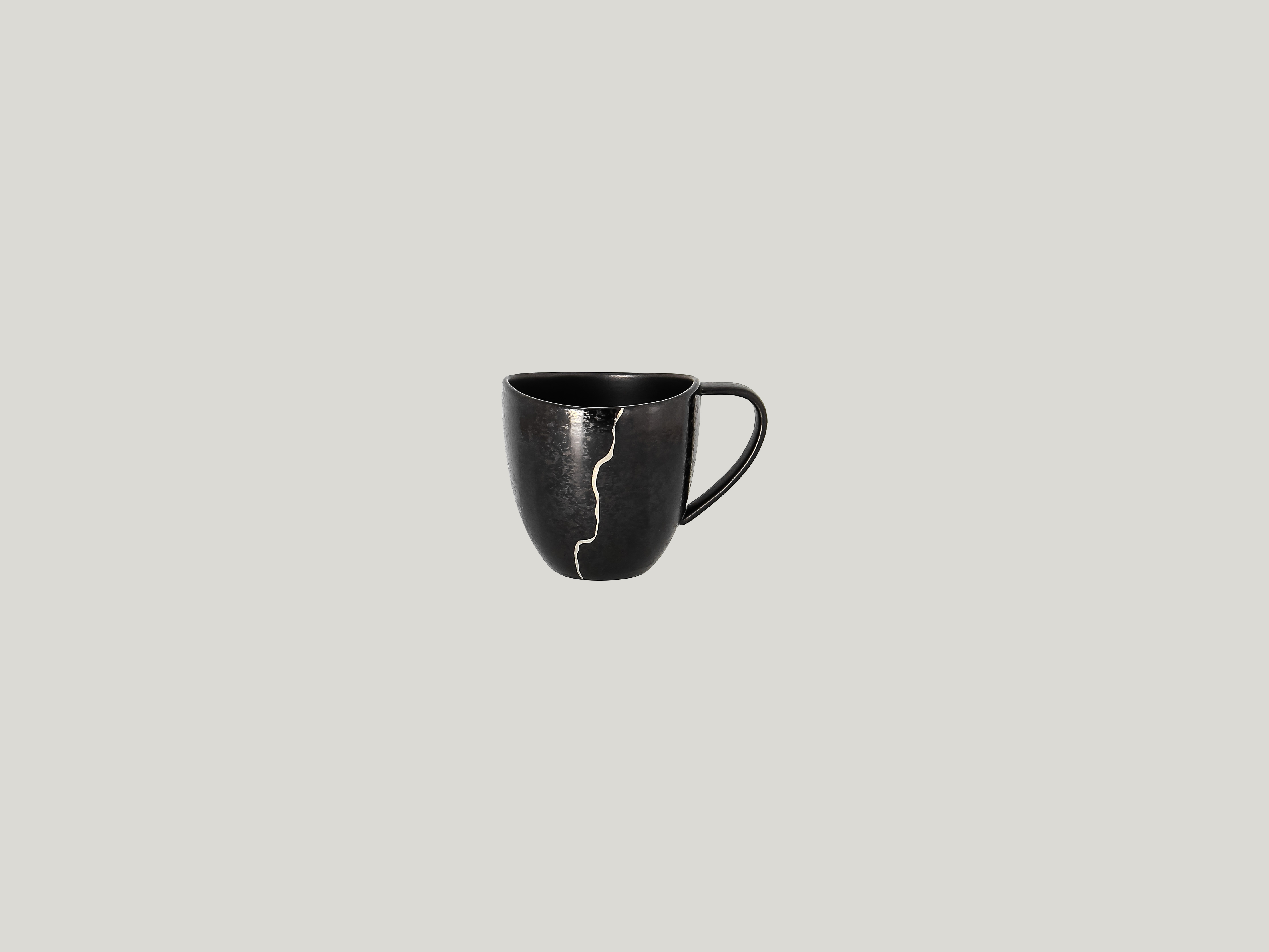 RAK Kaffee- /Teetasse Ø 8 cm Ihn. 23 cl Schwarz/Silber KINTZOO (KZSWCU23S1)