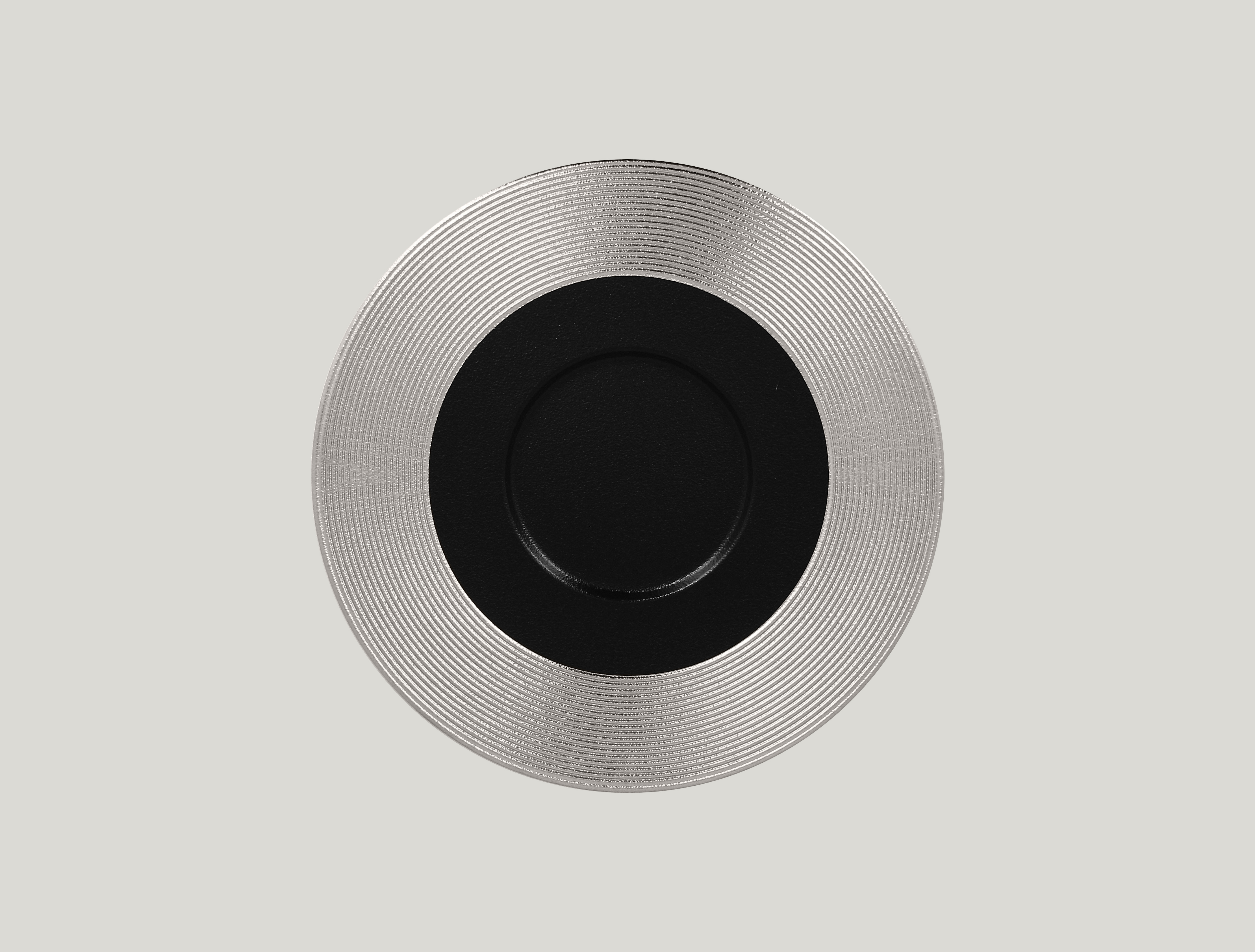 RAK Gourmetteller flach mit Relief-Dekor D. 29 cm H. 2 cm METALFUSION silber