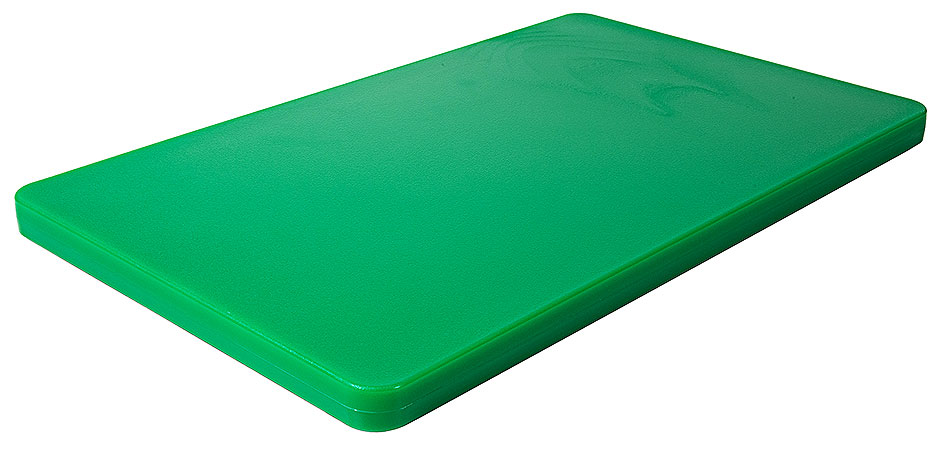 Schneidbrett HACCP mit Füßchen; GN-Größe 1/1 Länge: 53 cm Breite: 32,5 cm Dicke: 2,5 cm grün