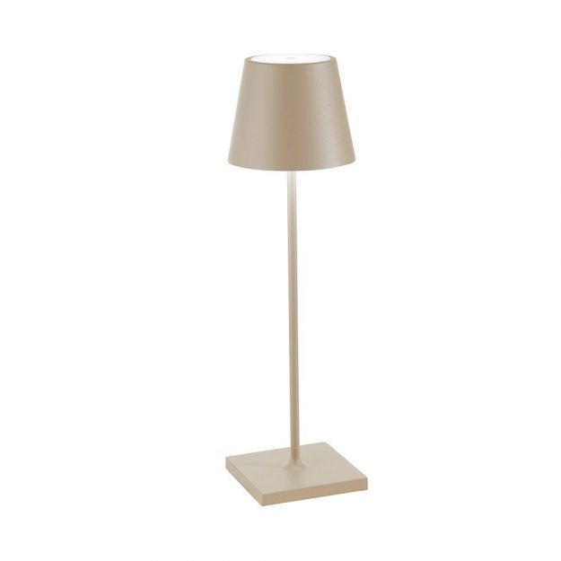 Poldina Pro LED-Akkuleuchte Ø 11 cm  H. 38 cm Sand