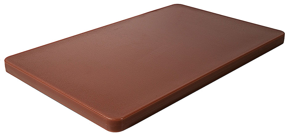 Schneidbrett HACCP mit Füßchen; GN-Größe 1/1 Länge: 53 cm Breite: 32,5 cm Dicke: 2,5 cm braun