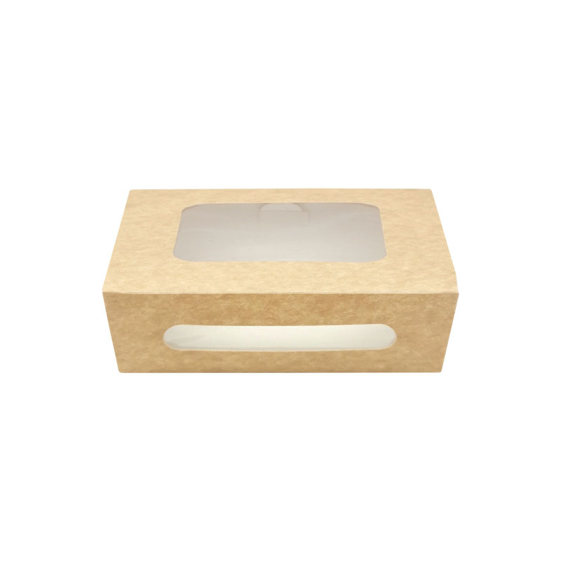 Snack & Salatbox aus Karton 120 x 120 mm H: 40 mm 320 ccm