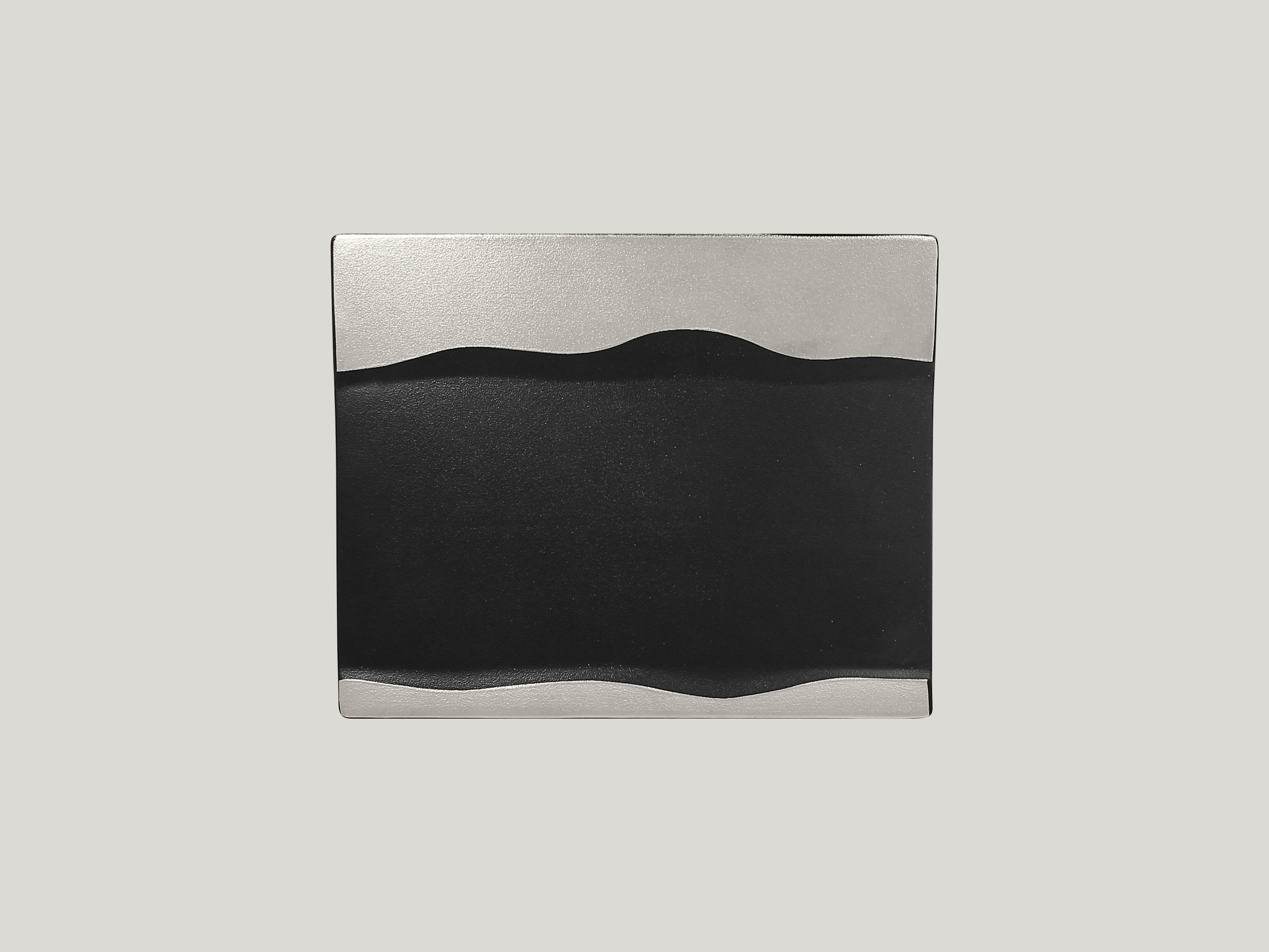 RAK Platte rechteckig L. 25 cm Br. 20 cm H. 2 cm METALFUSION silber