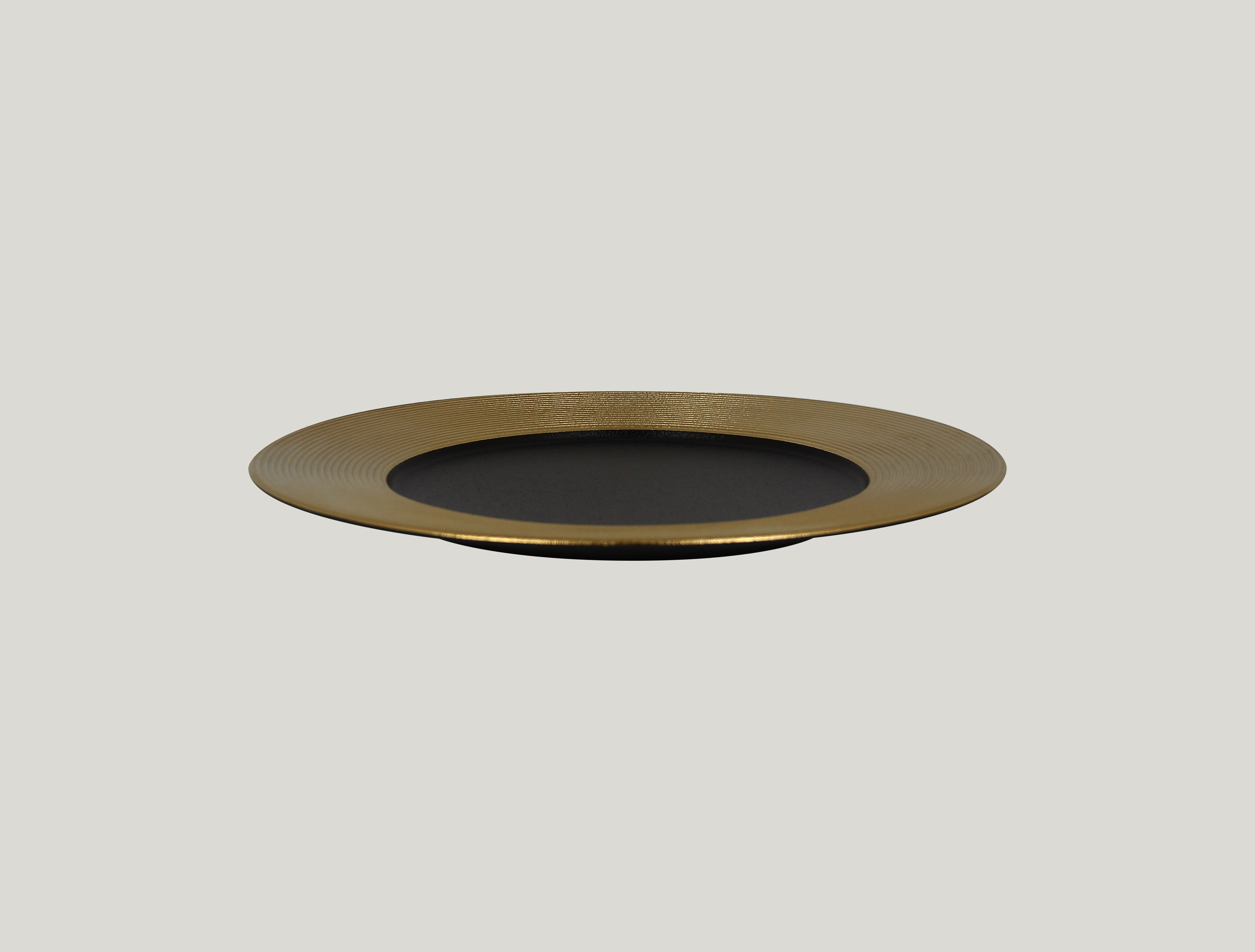 RAK Gourmetteller flach mit Relief-Dekor D. 29 cm H. 2 cm METALFUSION gold