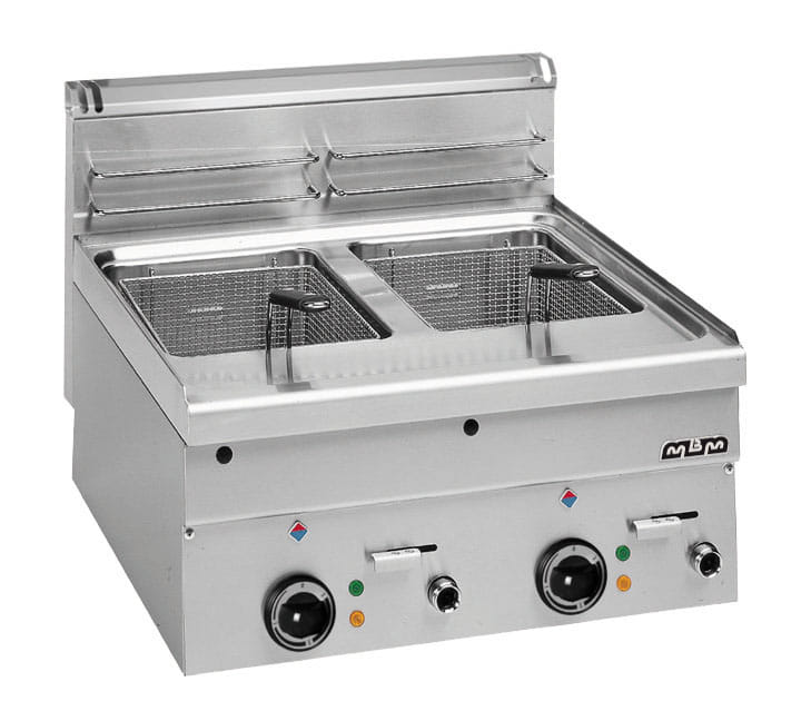 MBM Friteuse, elektro, 2 Becken 10 lt, 2 Körbe