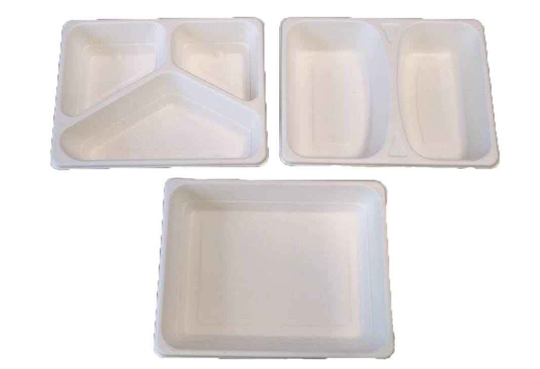 Siegelschale aus Bagasse - 2-geteilt  - 227x178x45mm