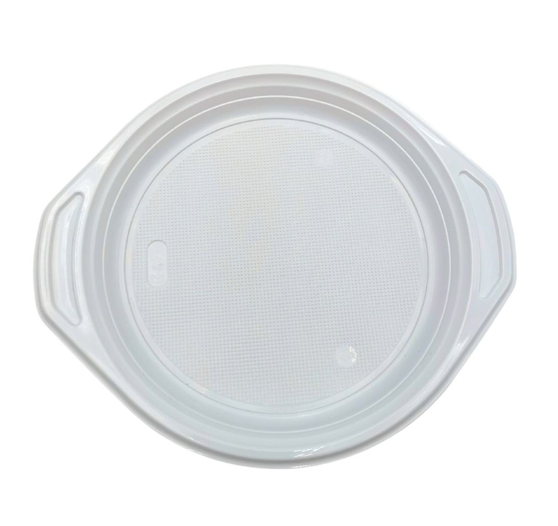 Teller Mehrweg  PP  Ø 22 cm  mit Anfasser weiß