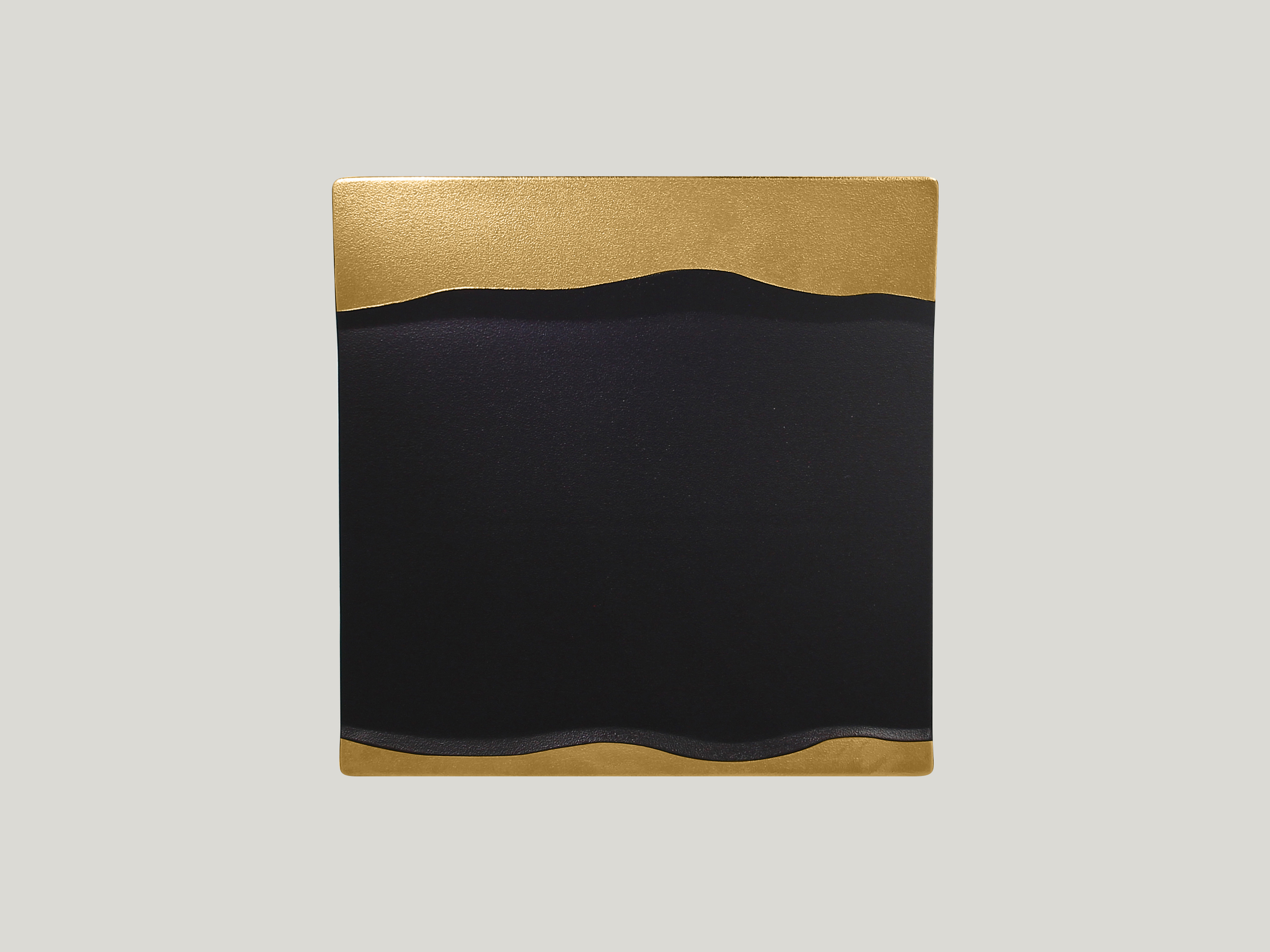 RAK Platte quadratisch L. 25 cm Br.25 cm H. 2,5 cm METALFUSION gold