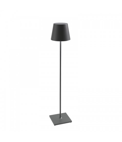 Poldina Pro XXL LED-Stehleuchte Ø 28 cm H. 150 cm dunkelgrau