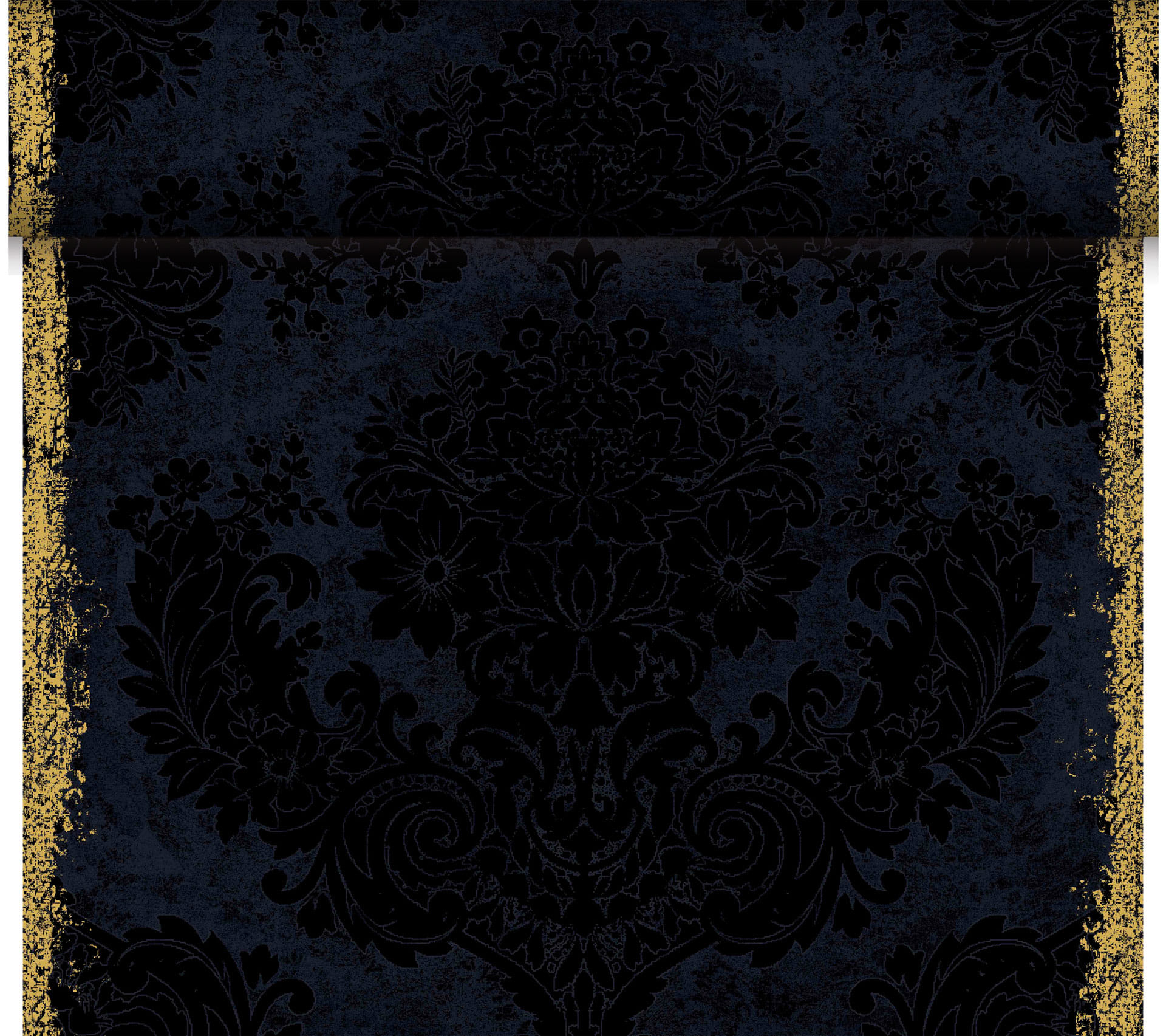 4 x 1 Dunicel-Tischläufer Tete a Tete 0,4 m x 24 m Royal black