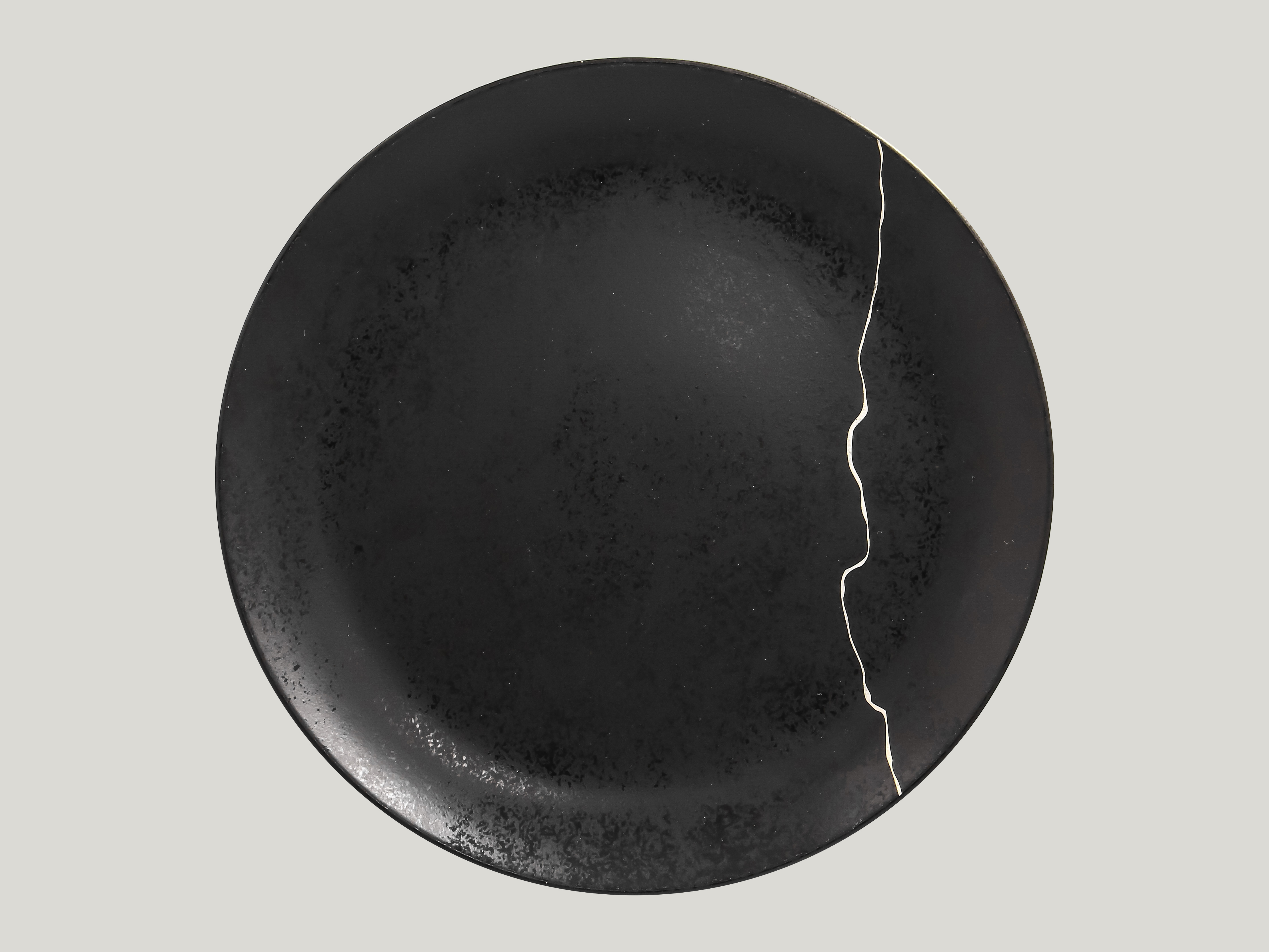 RAK Teller flach coup Ø 31 cm  Ht. 3.2 cm Schwarz/Silber KINTZOO (KZNNPR31S1)