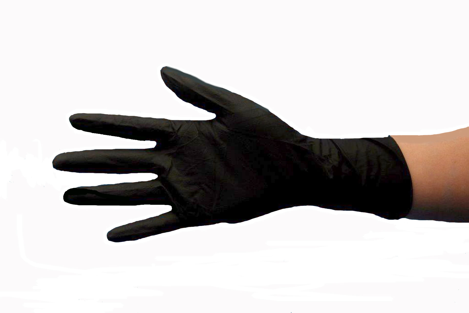 5 x 100 VilaTril Einmal Hybridhandschuhe L schwarz