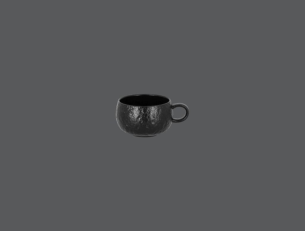 12 x RAK Kaffee- /Teetasse Ø 9 cm Ht. 6 cm Inh. 25 cl ROKS Schwarz (RKCU25)