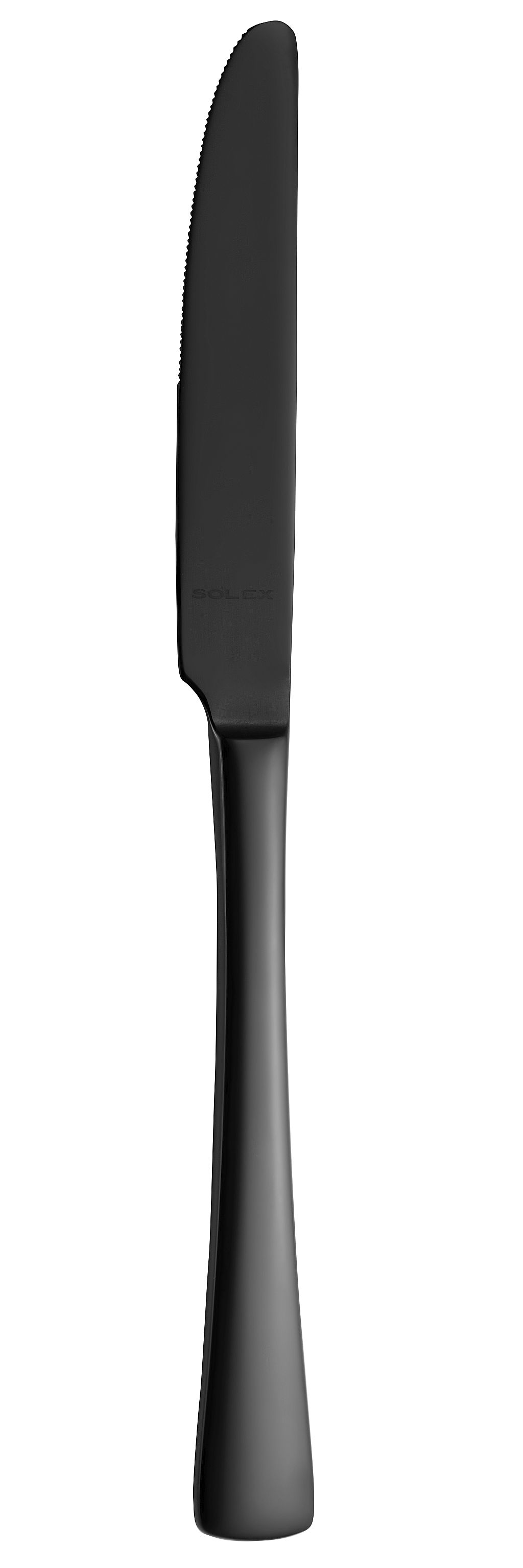 12 Stück - Solex Menümesser New Style Vollheft 18/10 "Karina PVD Tiefschwarz"