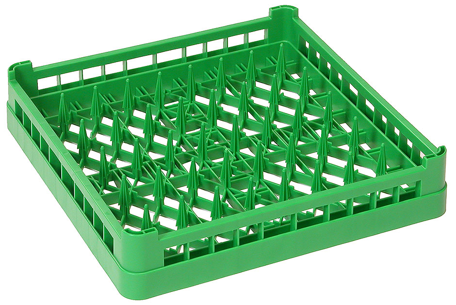 Geschirrspülkorb TELLER Länge außen: 50 cm Breite außen: 50 cm Höhe außen: 10 cm grün