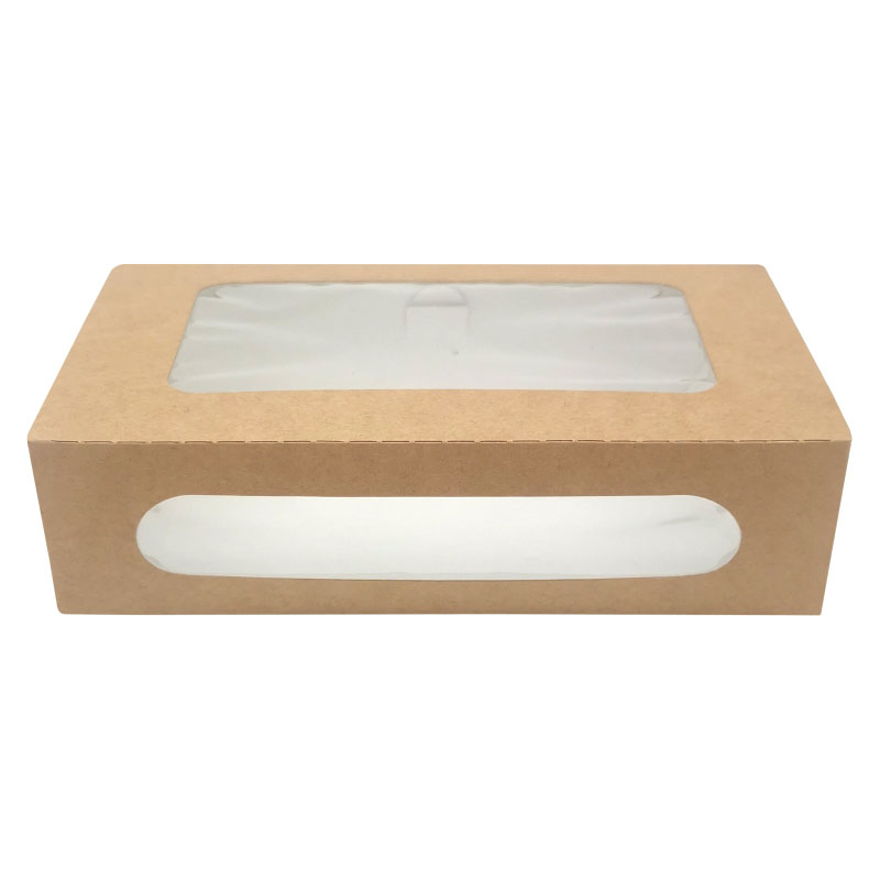 Snack & Salatbox aus Karton 204 x 142 mm H: 60 mm 1000 ccm