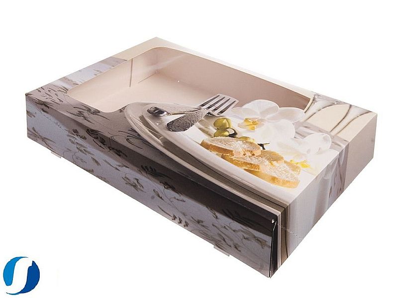 Cateringkartons mit Sichtfenster für Aluminiumservierplatte klein
