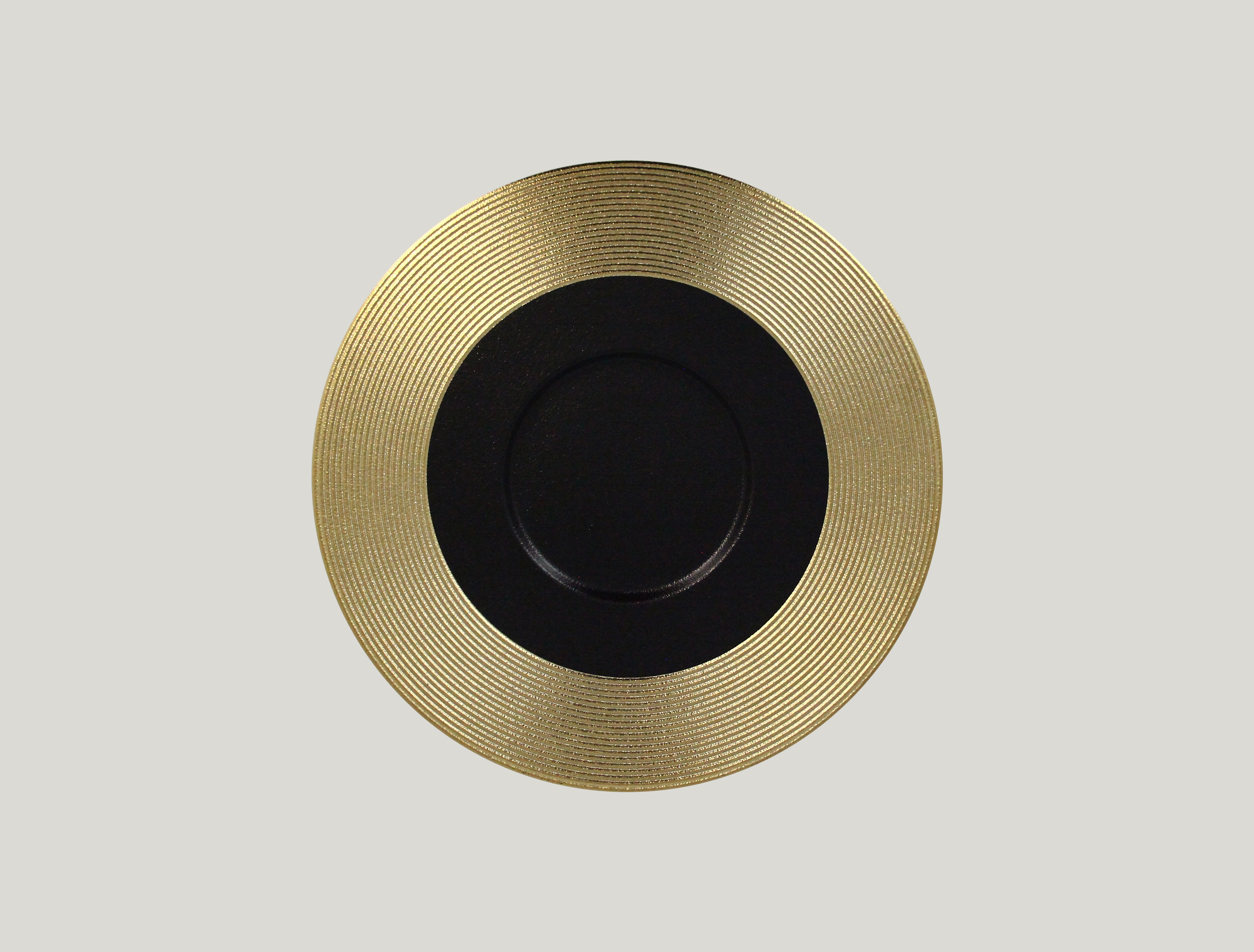 RAK Gourmetteller flach mit Relief-Dekor D. 29 cm H. 2 cm METALFUSION gold