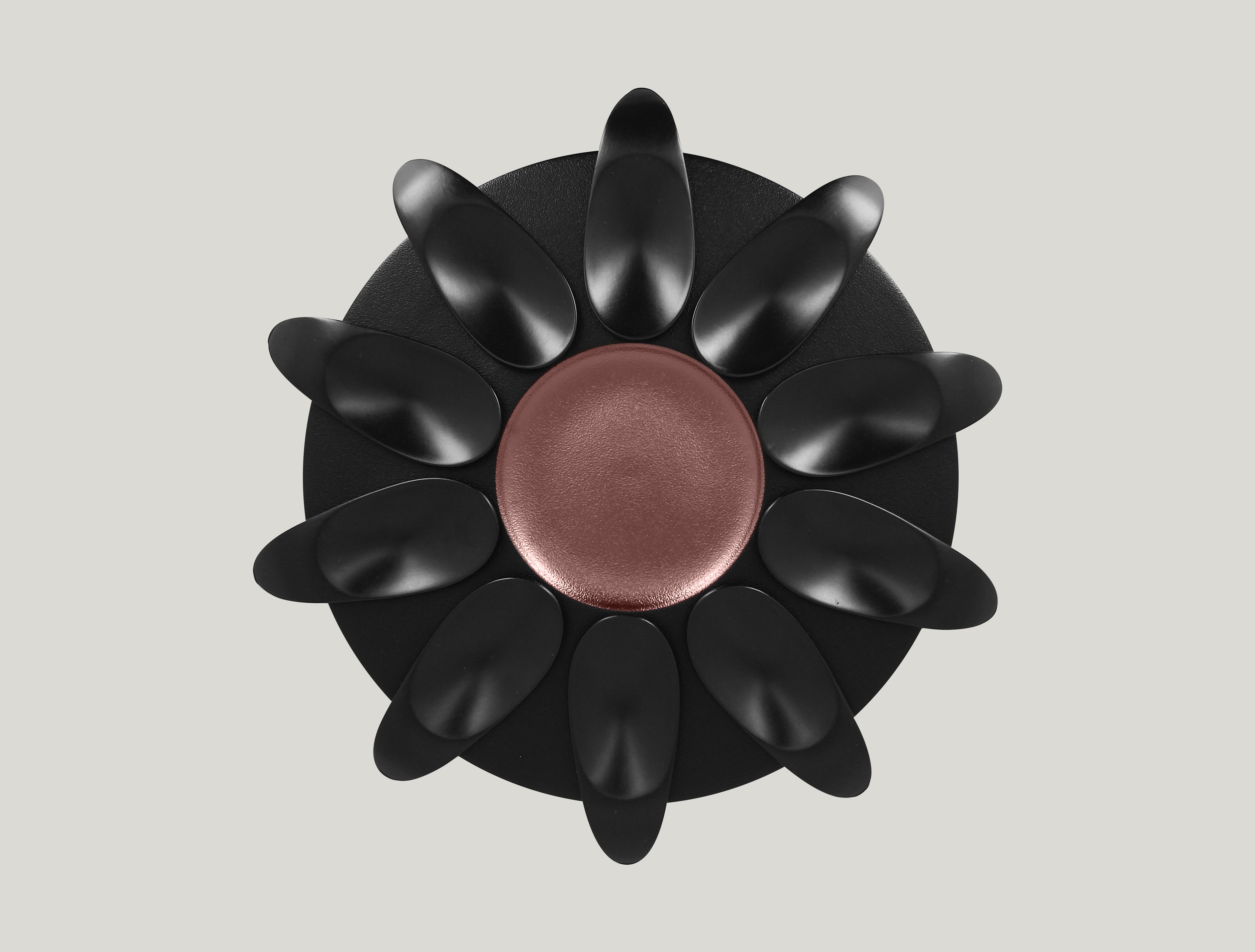 RAK Löffel L. 12 cm Br. 5,2 cm H.1,4 cm METALFUSION schwarz