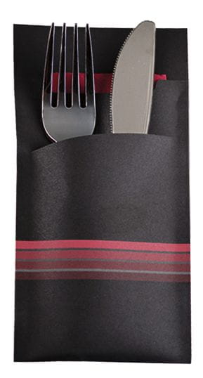 Bestecktaschen Stripes 200 x 85 mm bordeaux