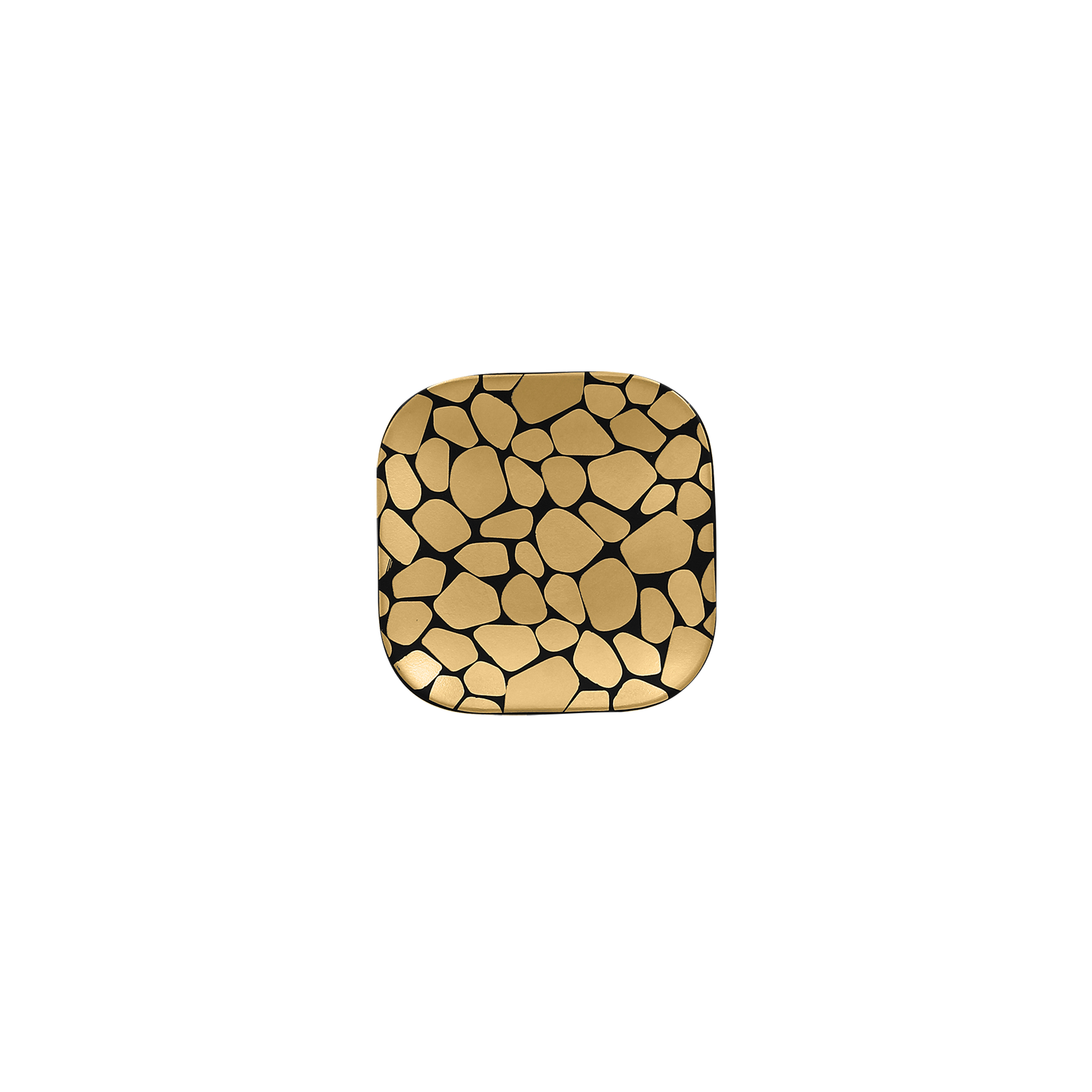 RAK Teller quadratisch L. 11 cm Br. 11 cm H. 1,7 cm PEBBLES gold