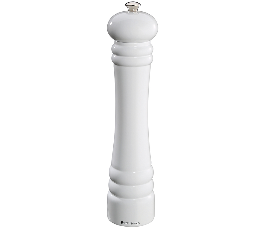 Pfeffermühle Zassenhaus "BERLIN" weiß glänzend, Höhe: 30 cm