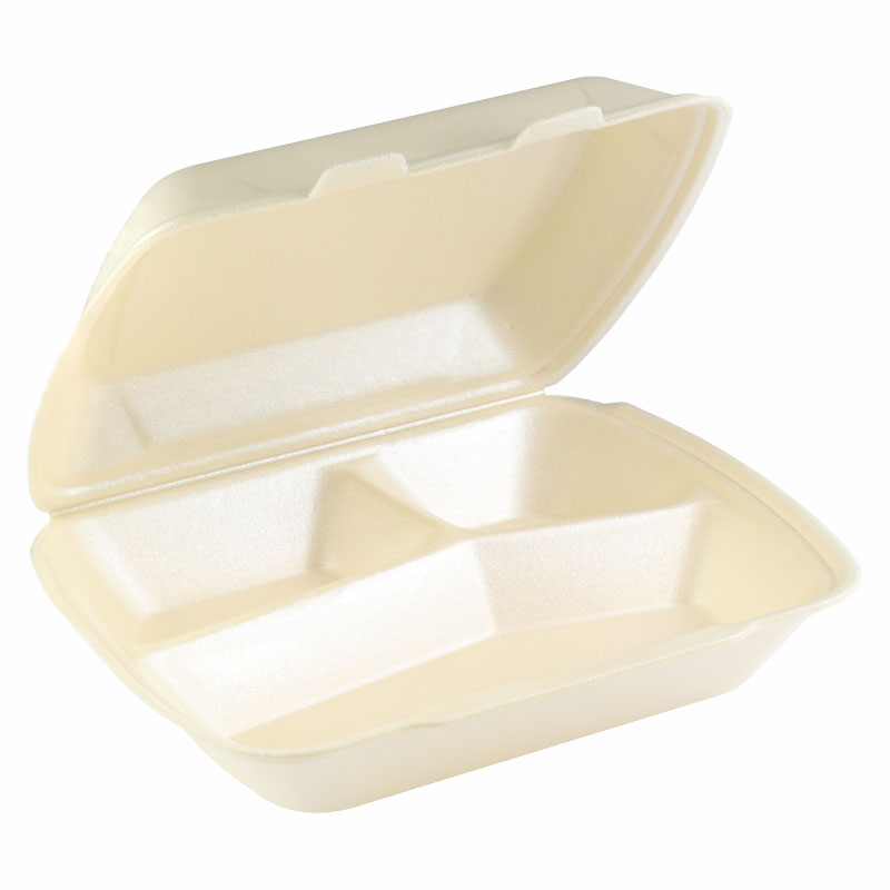 Menübox (HP4/3 laminiert) 3-geteilt 230 x 190 mm beige